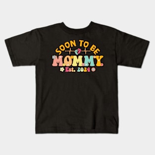 Soon To Be Mommy 2024 Mother's Day For New Mommy Kids T-Shirt